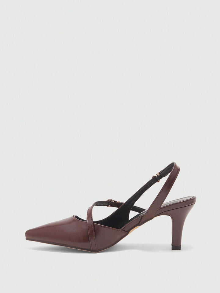 Pantofi cu toc SHEIN, maro