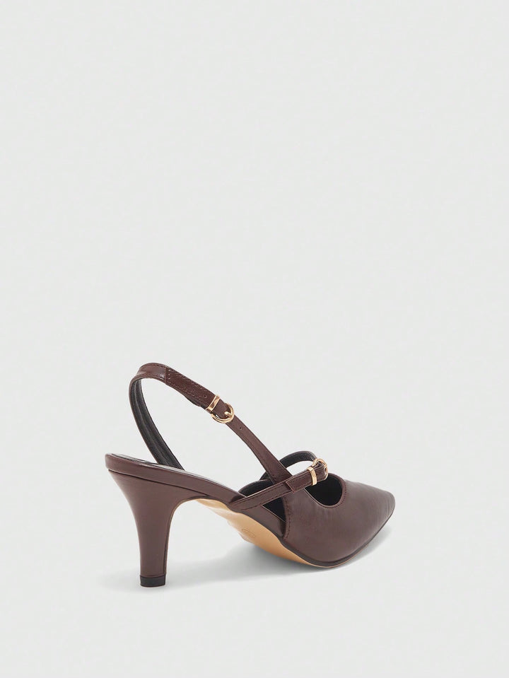 Pantofi cu toc SHEIN, maro