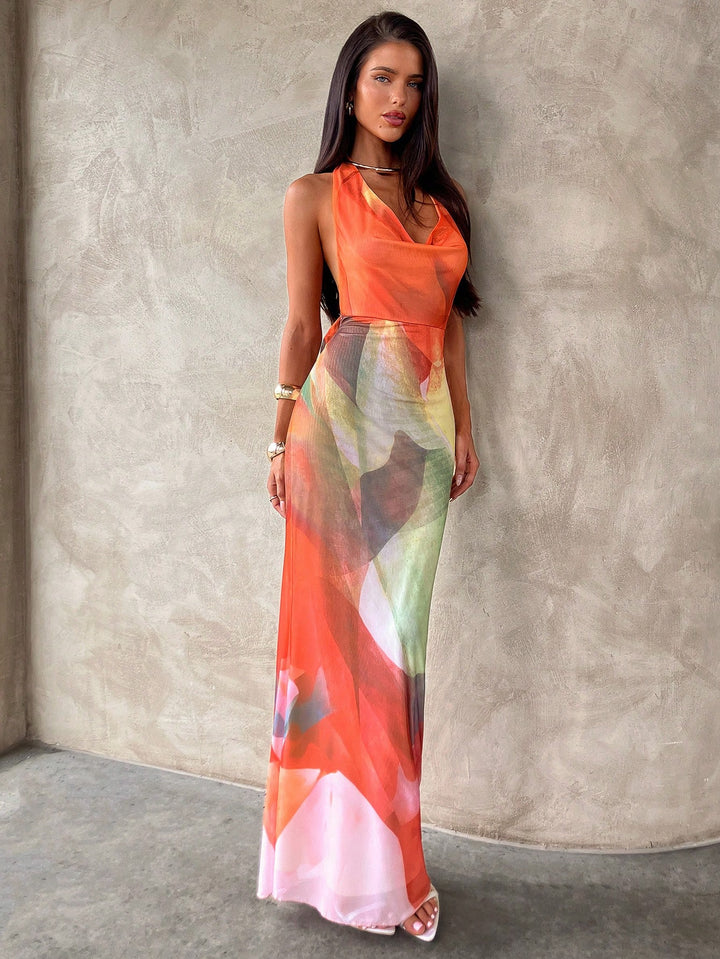 Rochie maxi SHEIN, mix culori