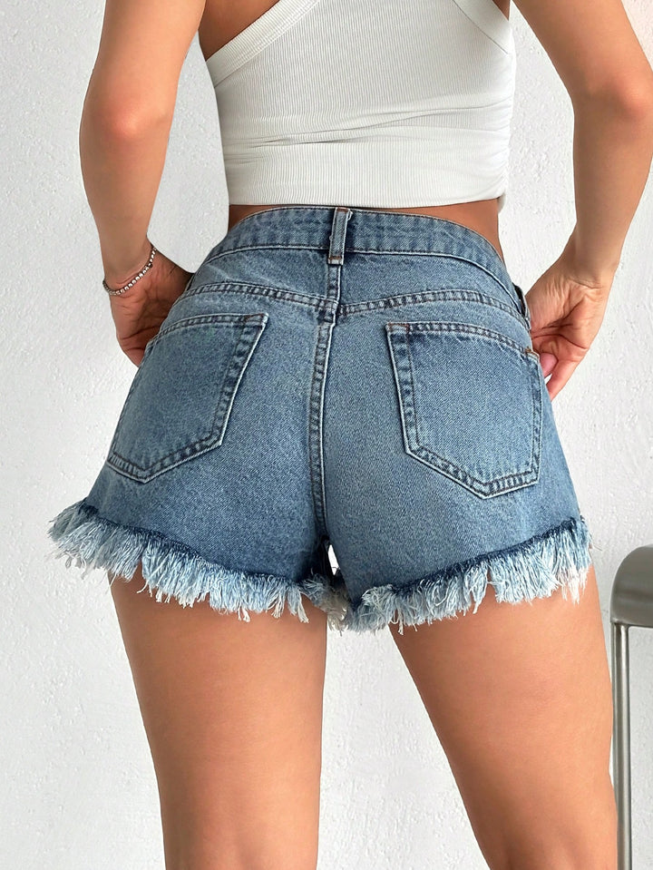 Pantaloni scurți SHEIN, albastru