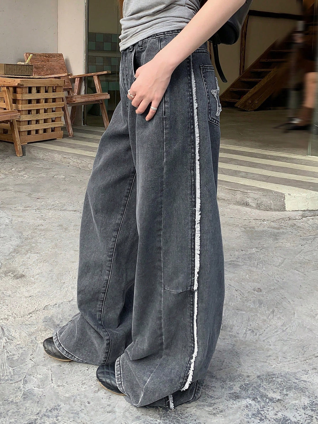 Jeans SHEIN, gri