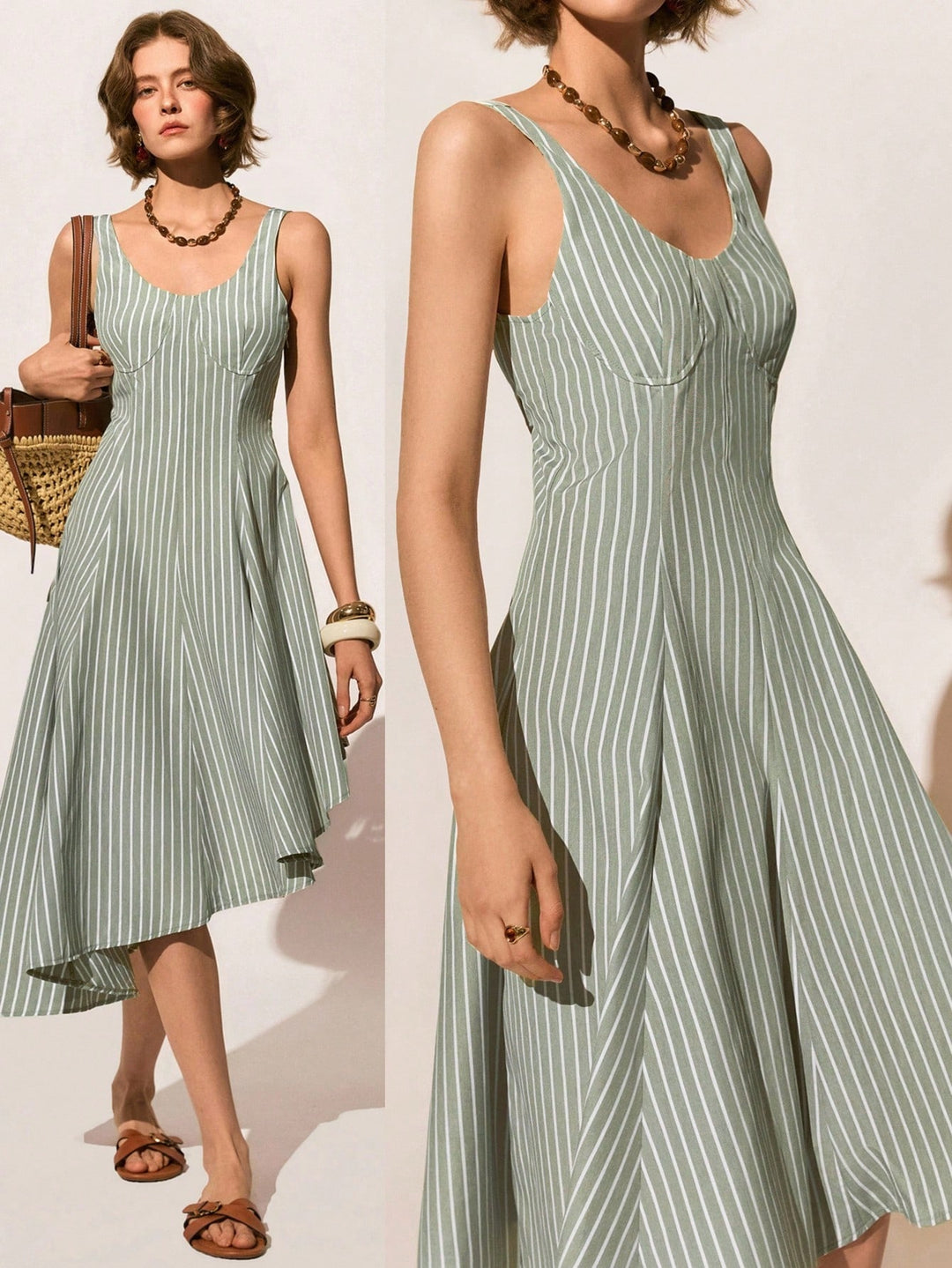 Rochie maxi SHEIN, verde