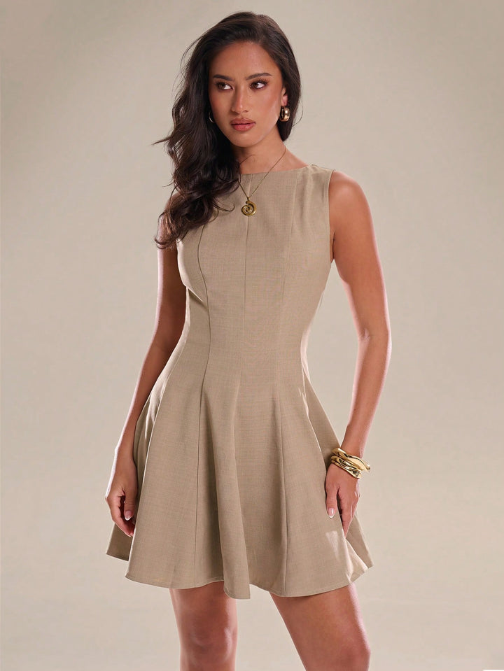 Rochie mini SHEIN, kaki