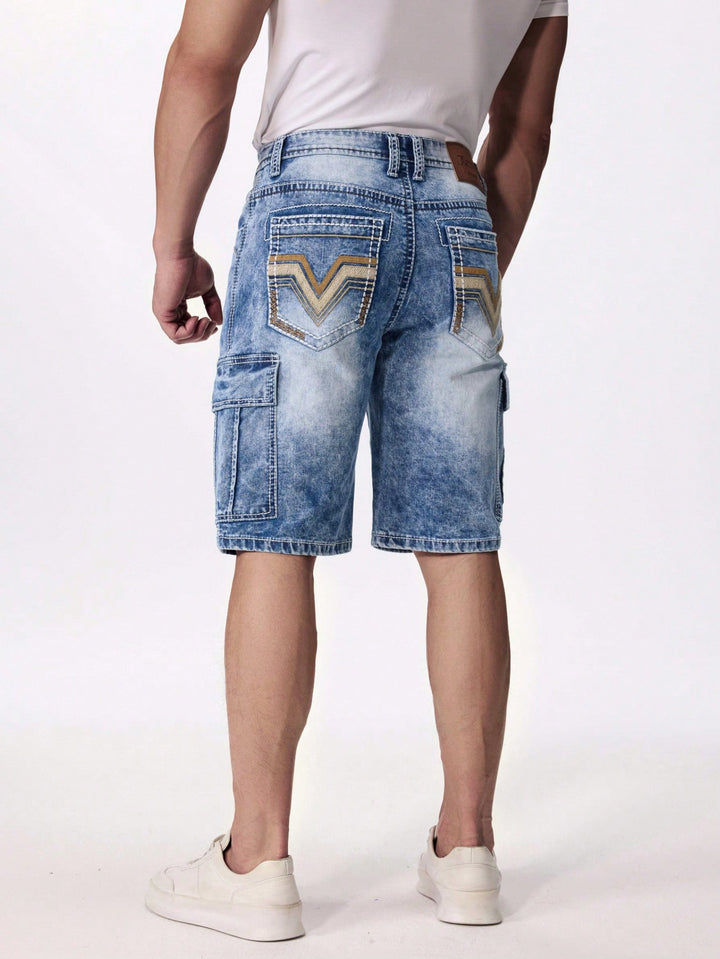 Pantaloni scurți SHEIN, albastru