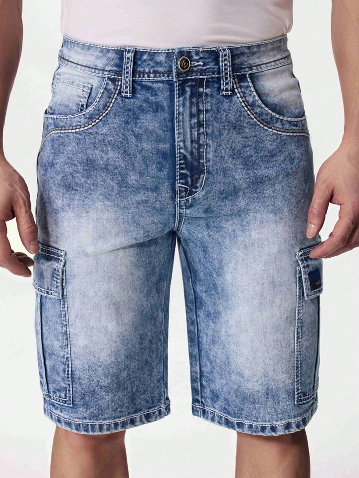 Pantaloni scurți SHEIN, albastru