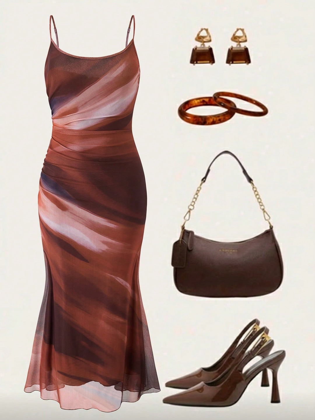 Rochie maxi SHEIN, mix culori