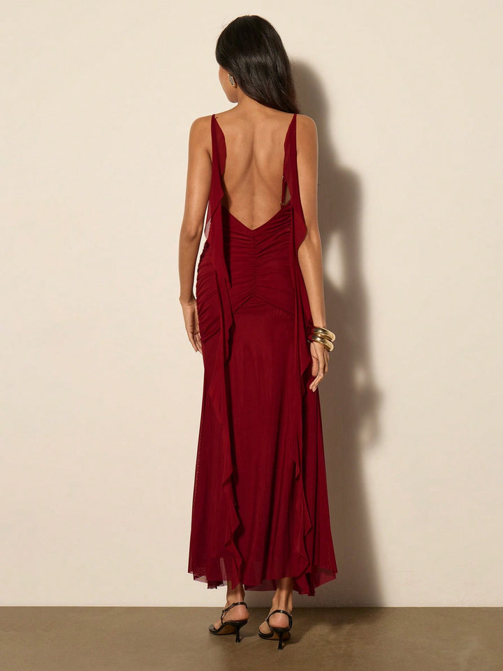 Rochie maxi SHEIN, vișiniu