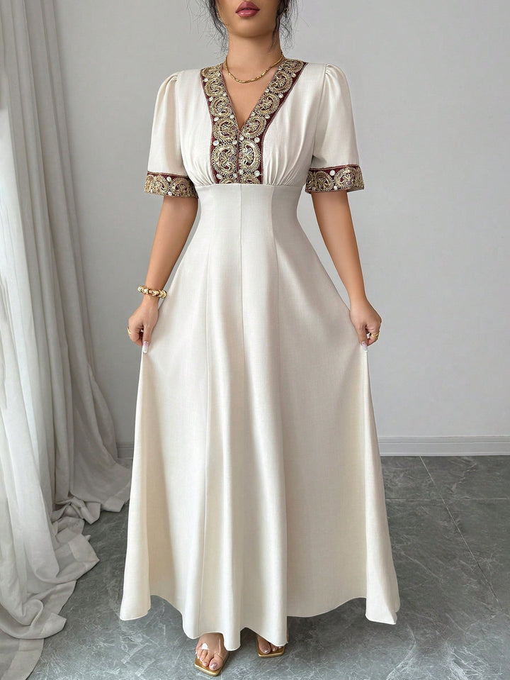 SHEIN maxi ruha, bézs