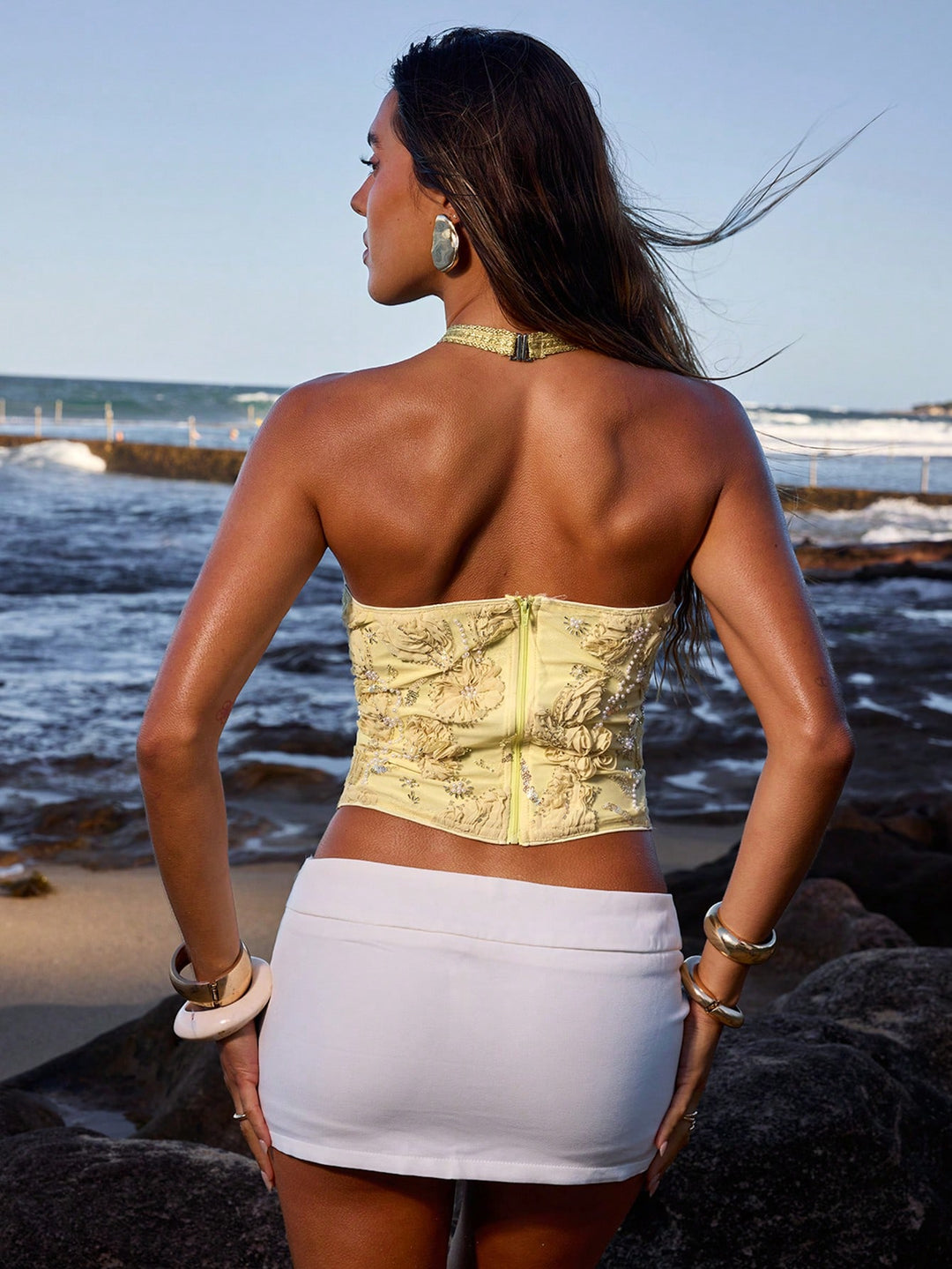 Top SHEIN, galben