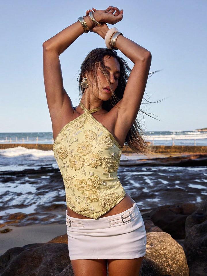 Top SHEIN, galben