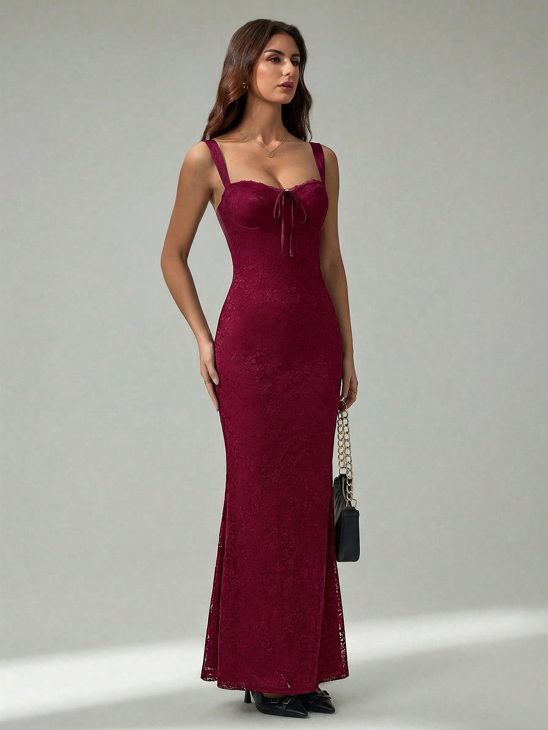 Rochie maxi SHEIN, vișiniu