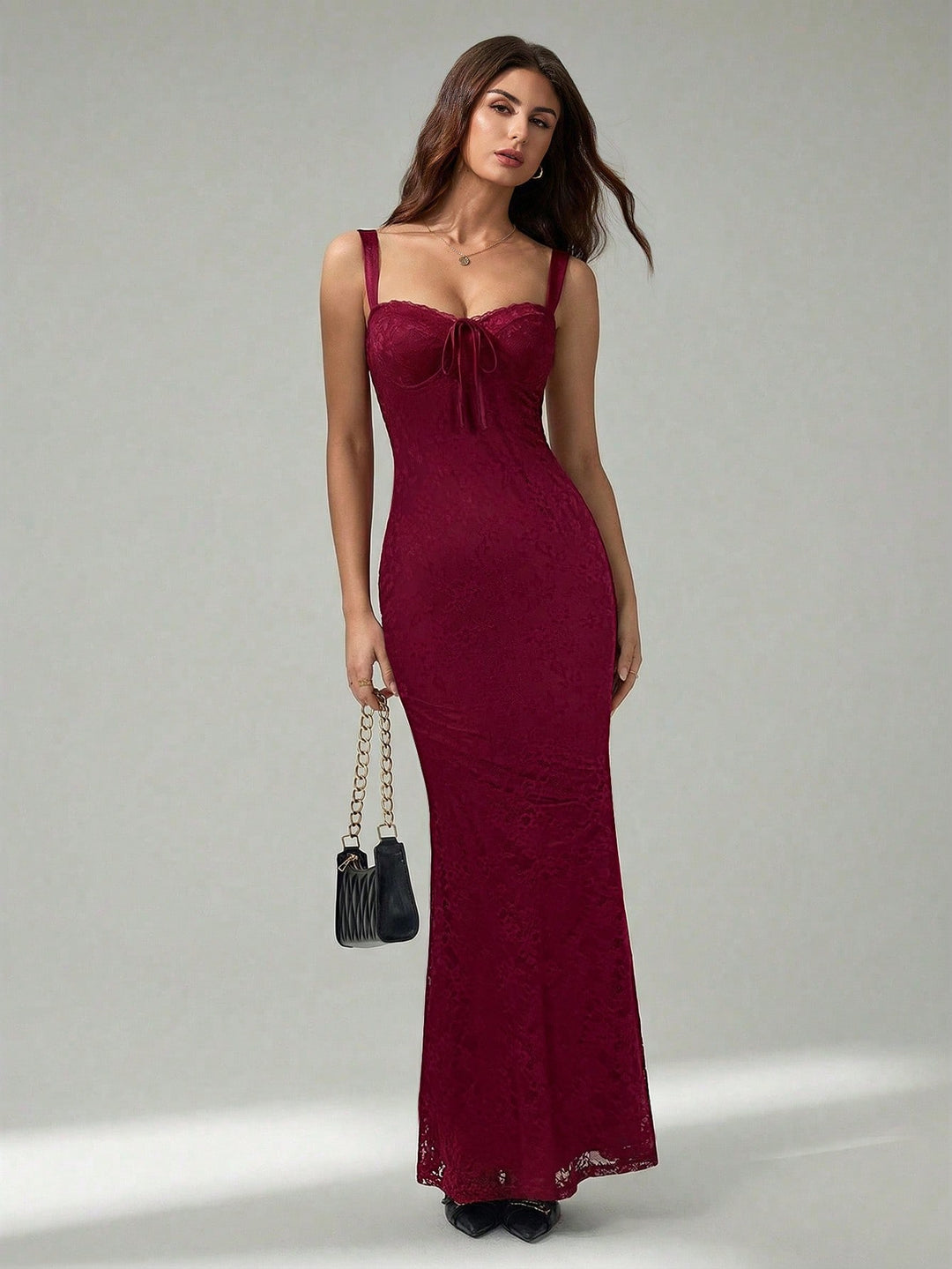 Rochie maxi SHEIN, vișiniu