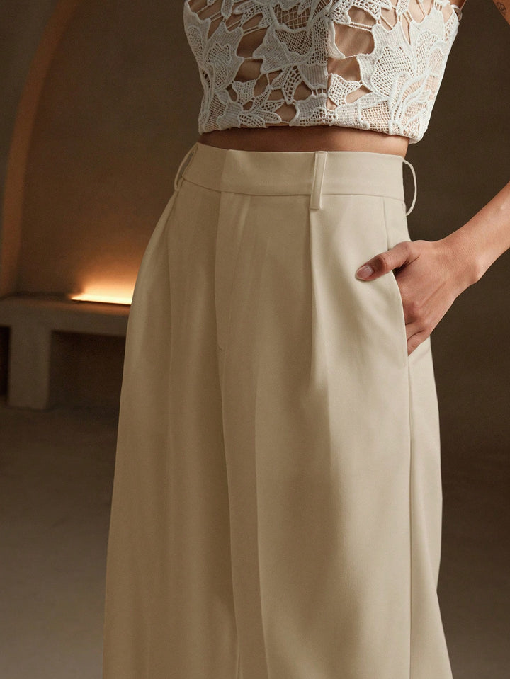 Pantaloni SHEIN, crem