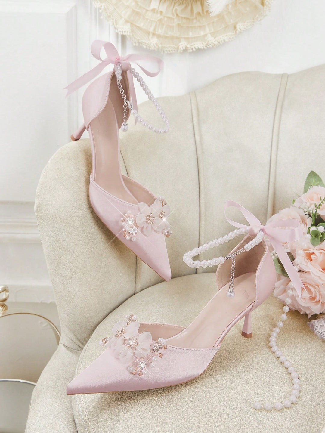 Pantofi cu toc SHEIN, roz