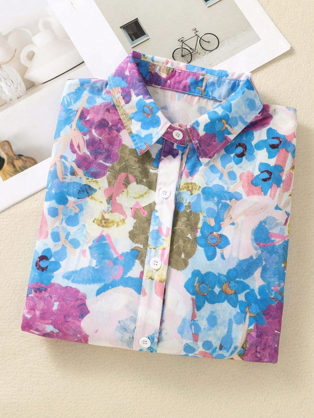 Cămașă dama SHEIN, floral print