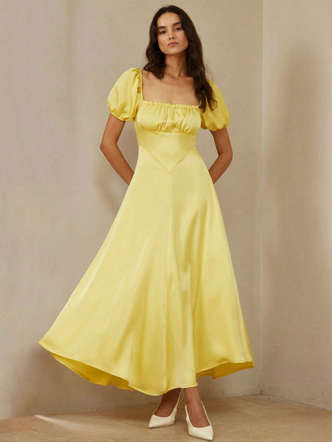 Rochie maxi SHEIN, galben