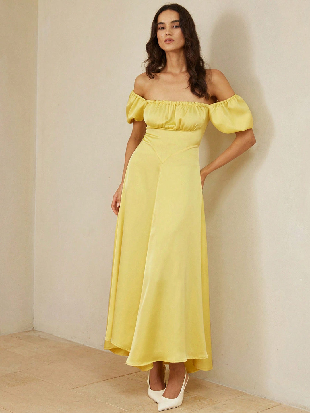 Rochie maxi SHEIN, galben