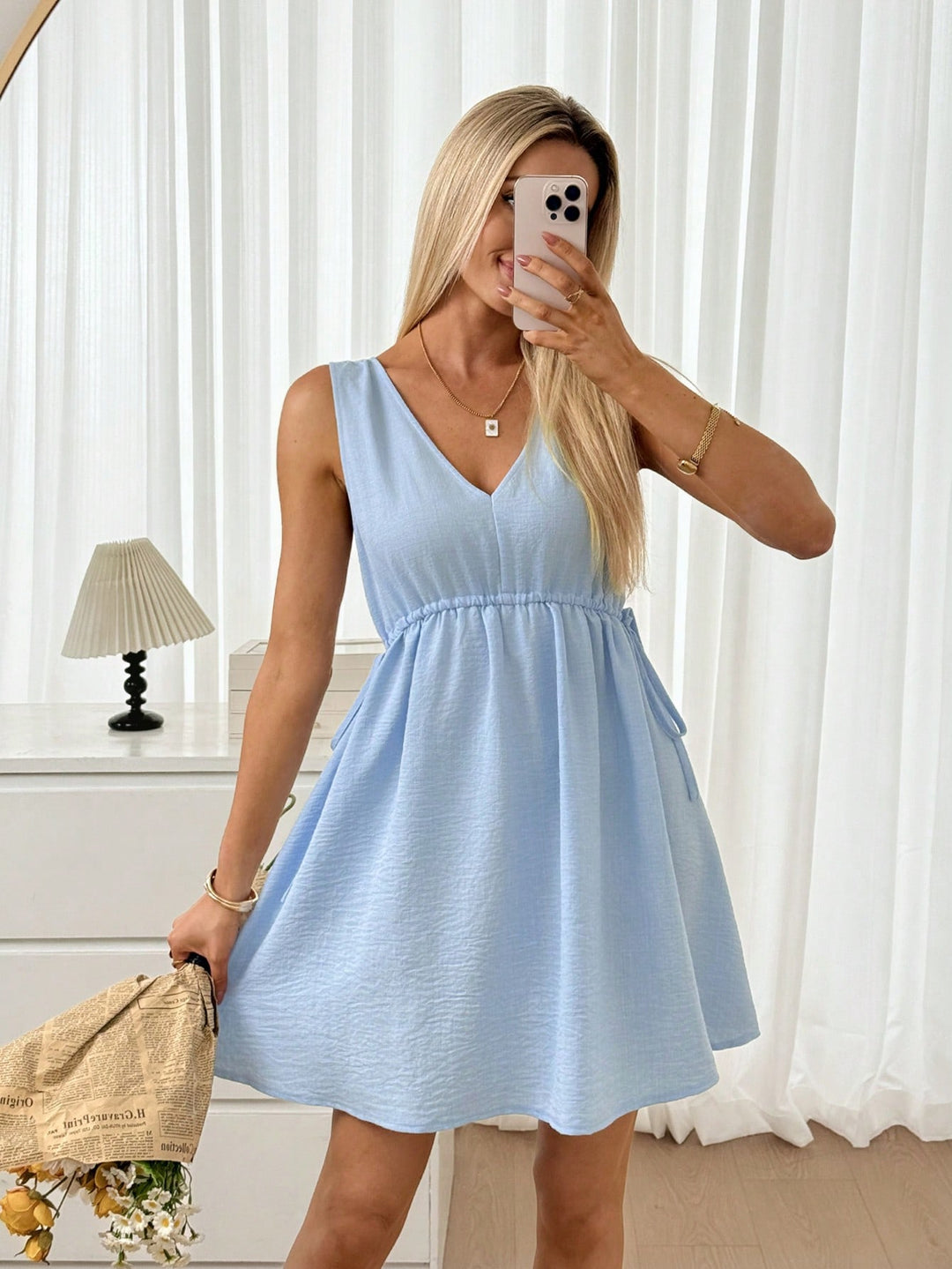 Rochie scurtă SHEIN, albastru