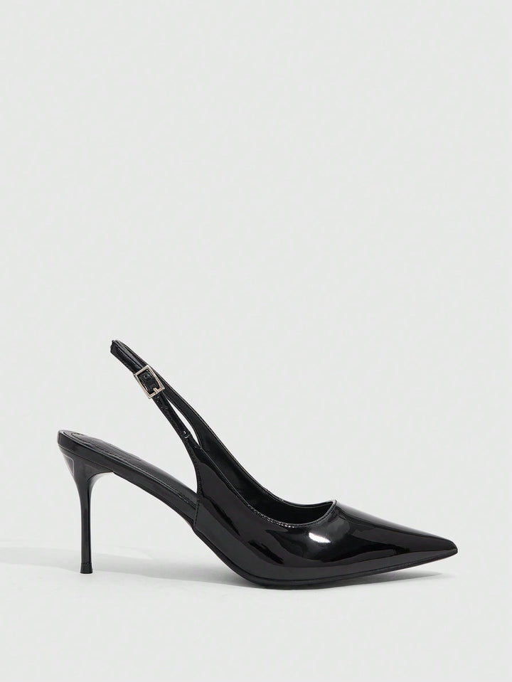 Pantofi cu toc SHEIN, negru