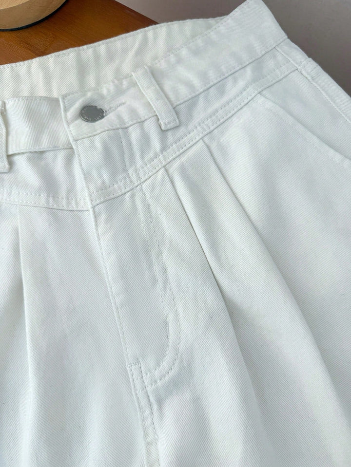 Pantaloni scurți SHEIN, alb