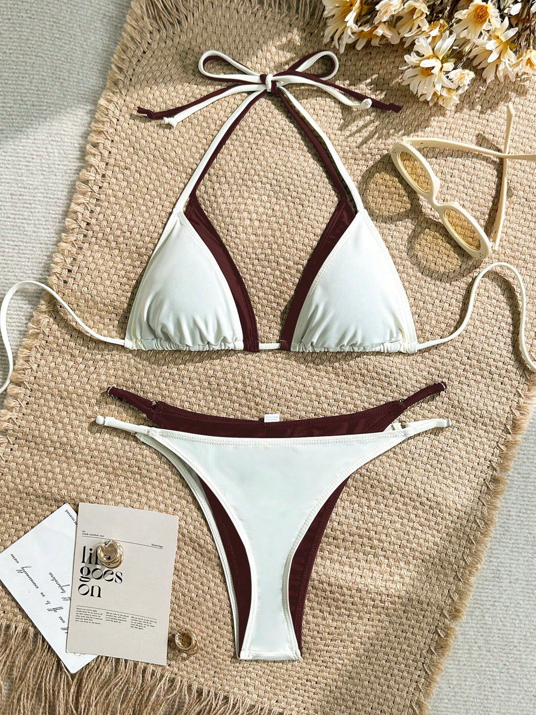 SHEIN bikini szett, bézs