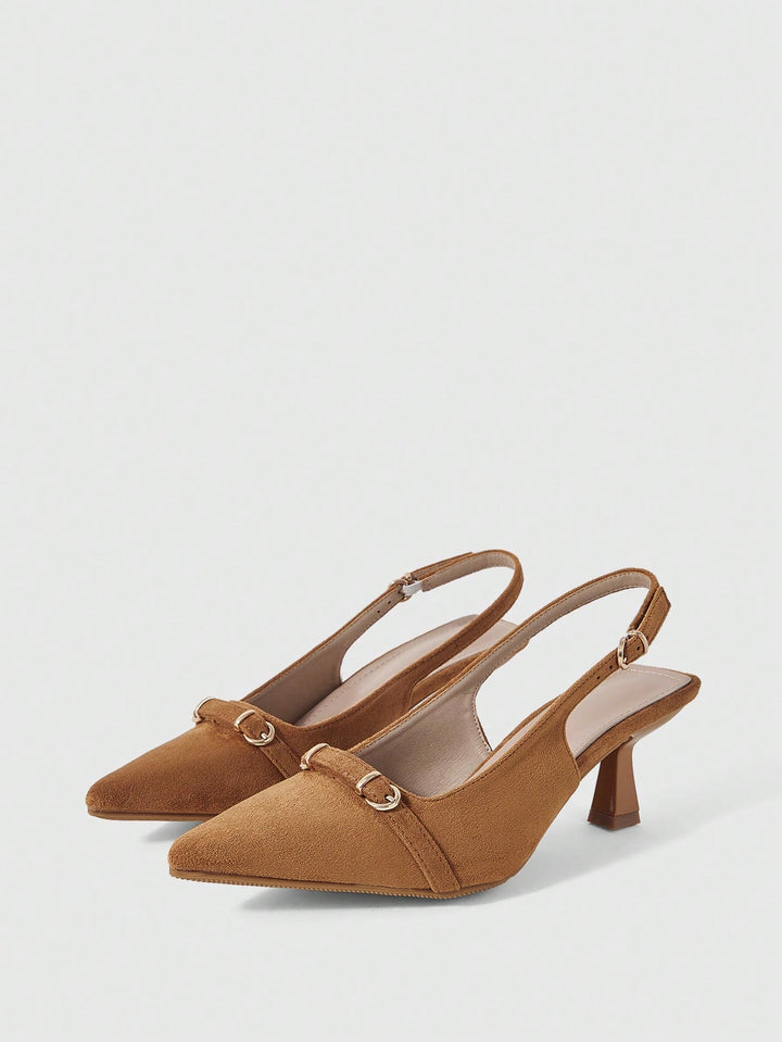 Pantofi cu toc SHEIN, maro