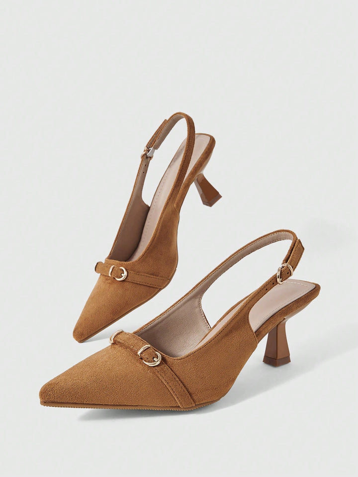 Pantofi cu toc SHEIN, maro