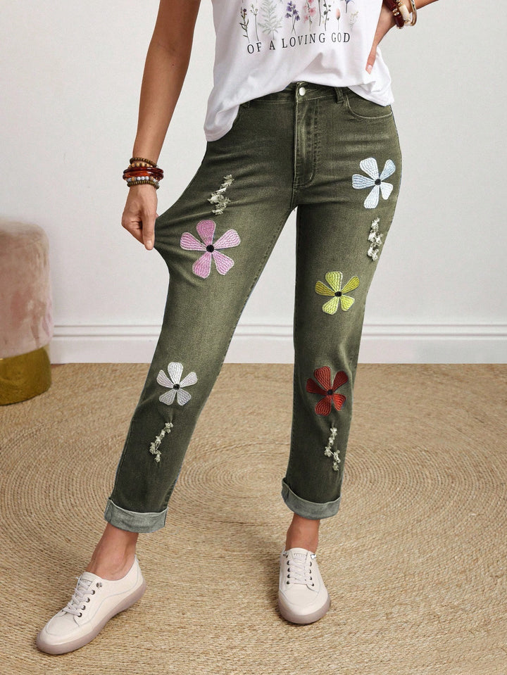 Jeans SHEIN, verde