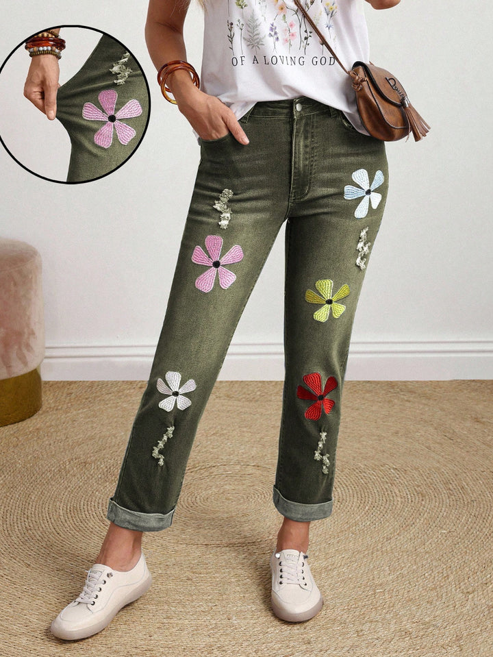 Jeans SHEIN, verde