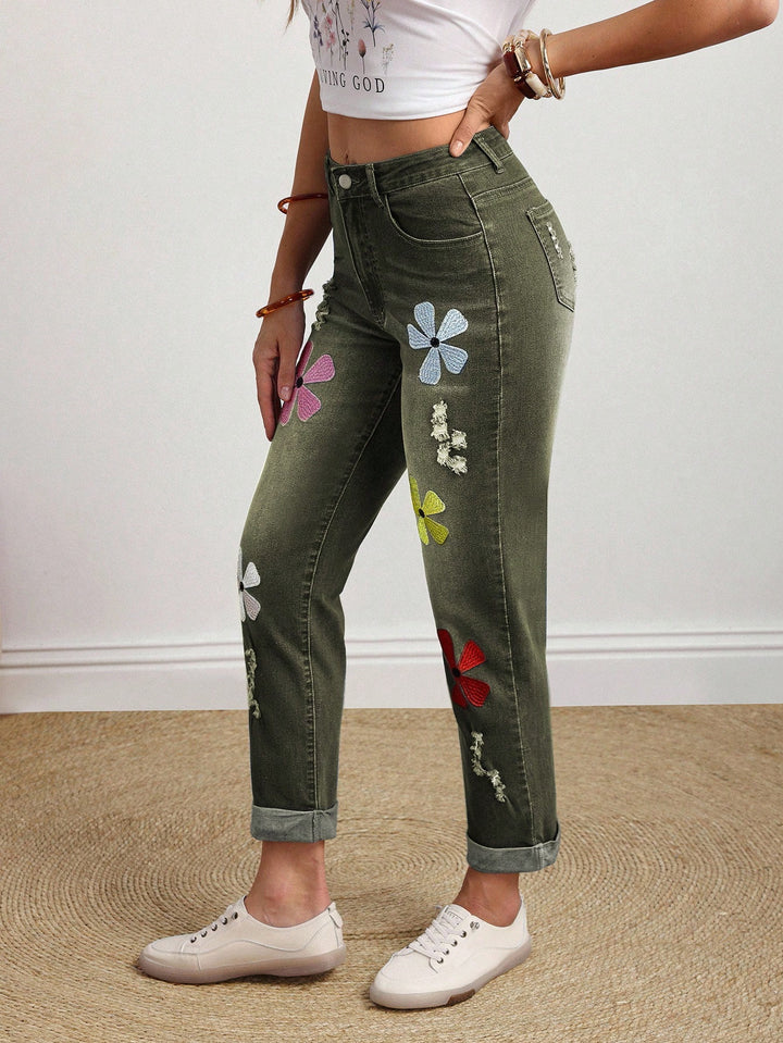 Jeans SHEIN, verde