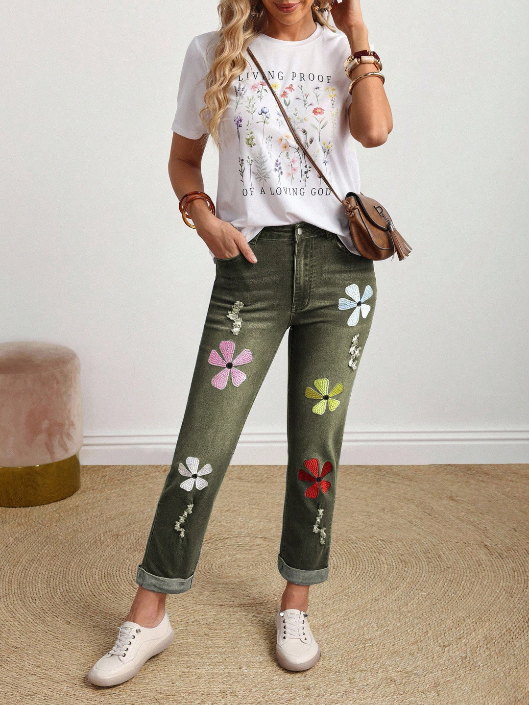 Jeans SHEIN, verde