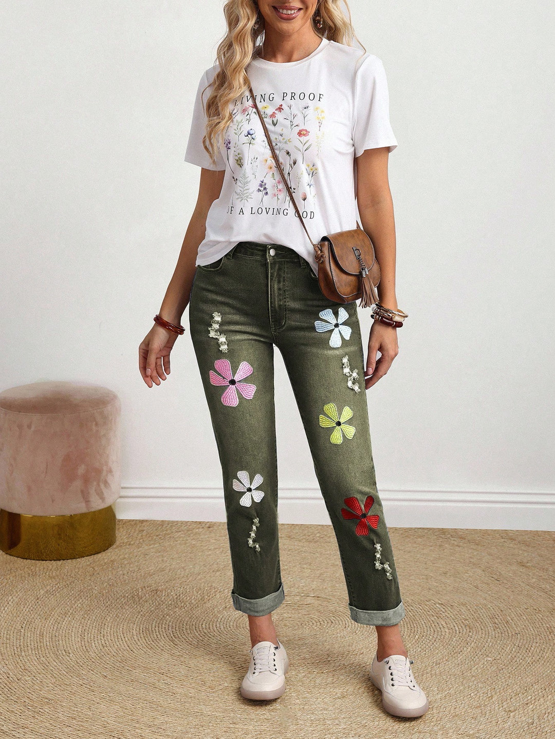 Jeans SHEIN, verde