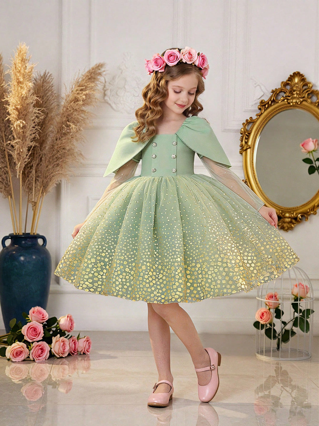 Rochie bal SHEIN, verde