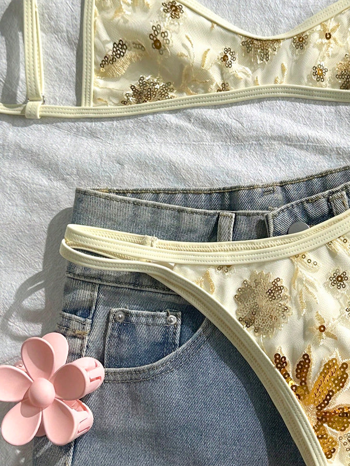 Set bikini SHEIN, bej