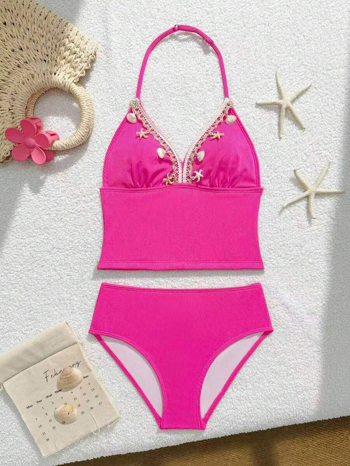 Costum de baie SHEIN, roz
