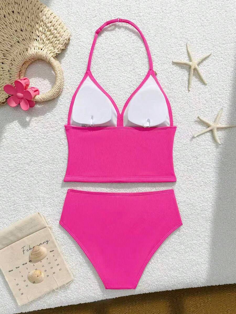 Costum de baie SHEIN, roz