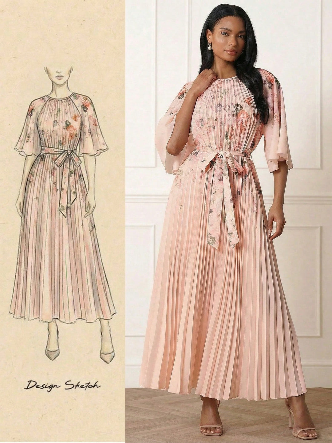 Rochie maxi SHEIN, mix culori