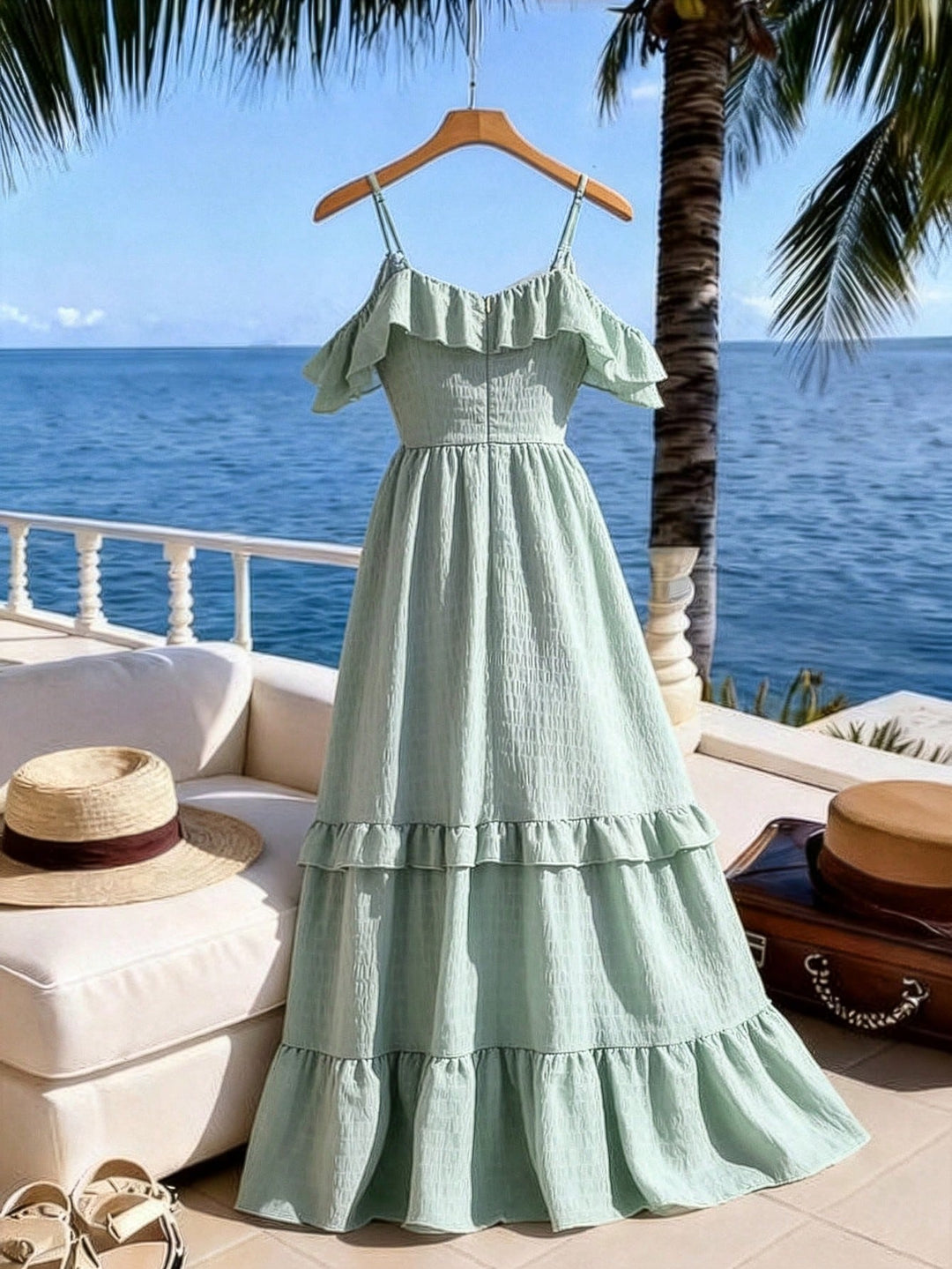 Rochie maxi SHEIN, verde