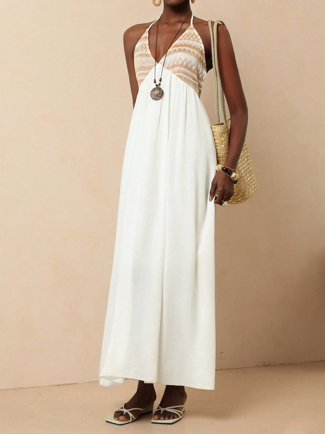 Rochie maxi SHEIN, kaki
