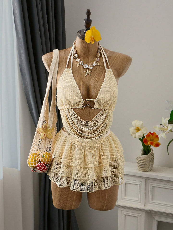 Costum de baie SHEIN, bej