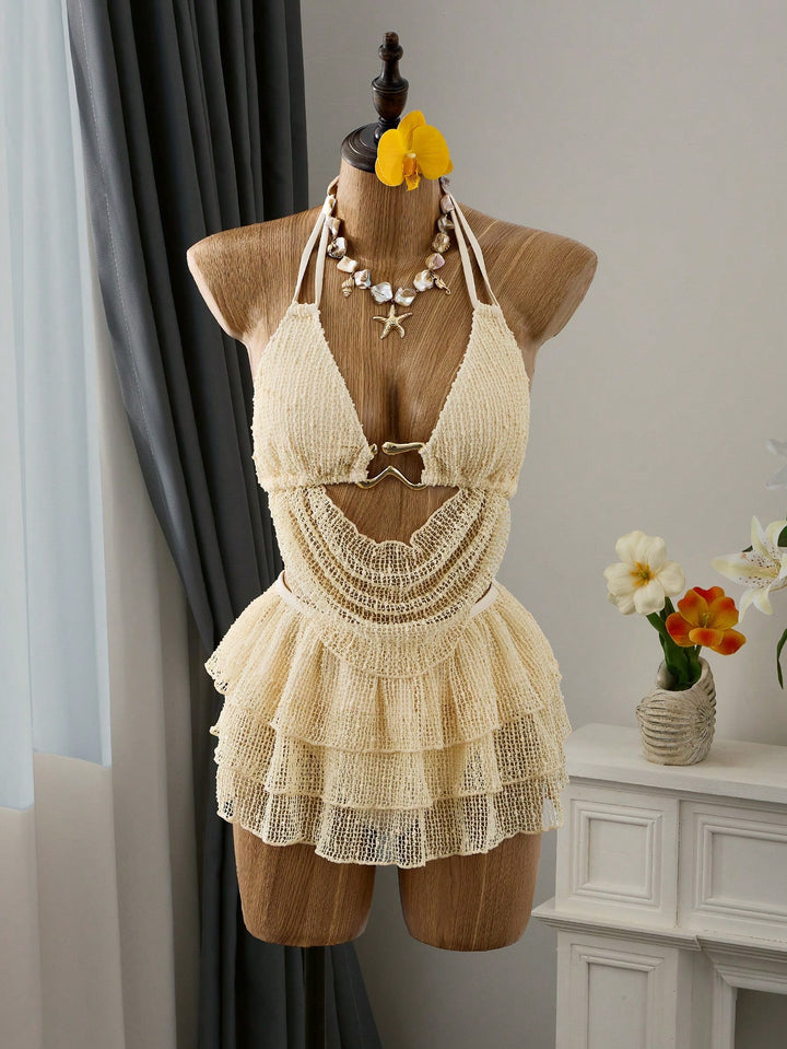 Costum de baie SHEIN, bej