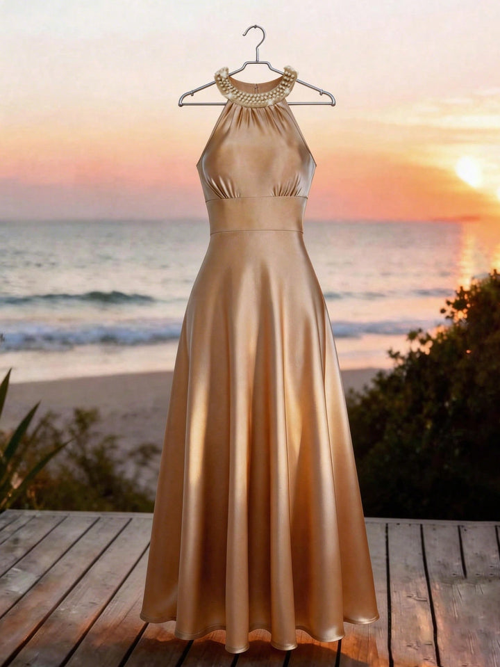 Rochie midi SHEIN, bej