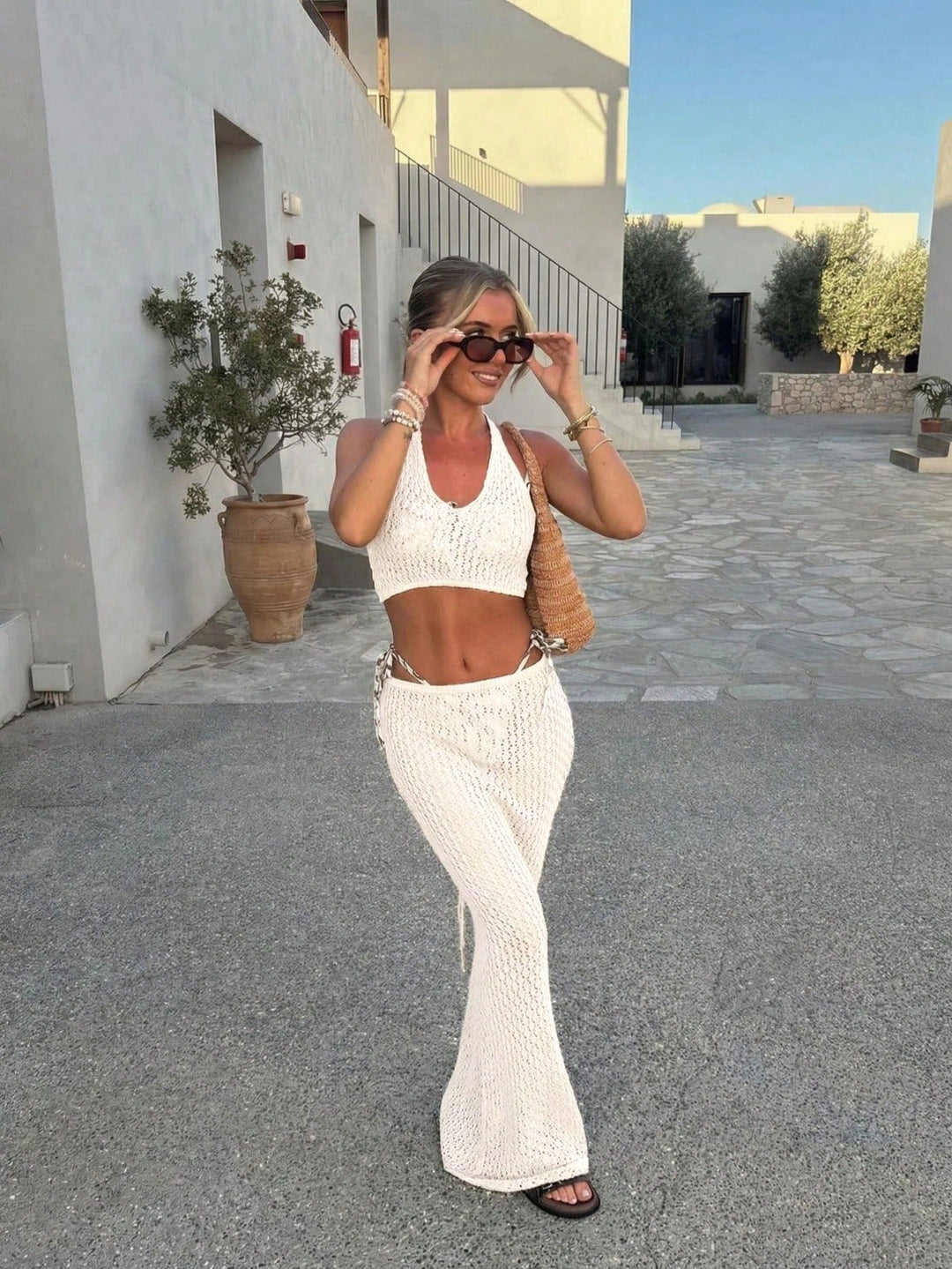 SHEIN jumpsuit, bézs