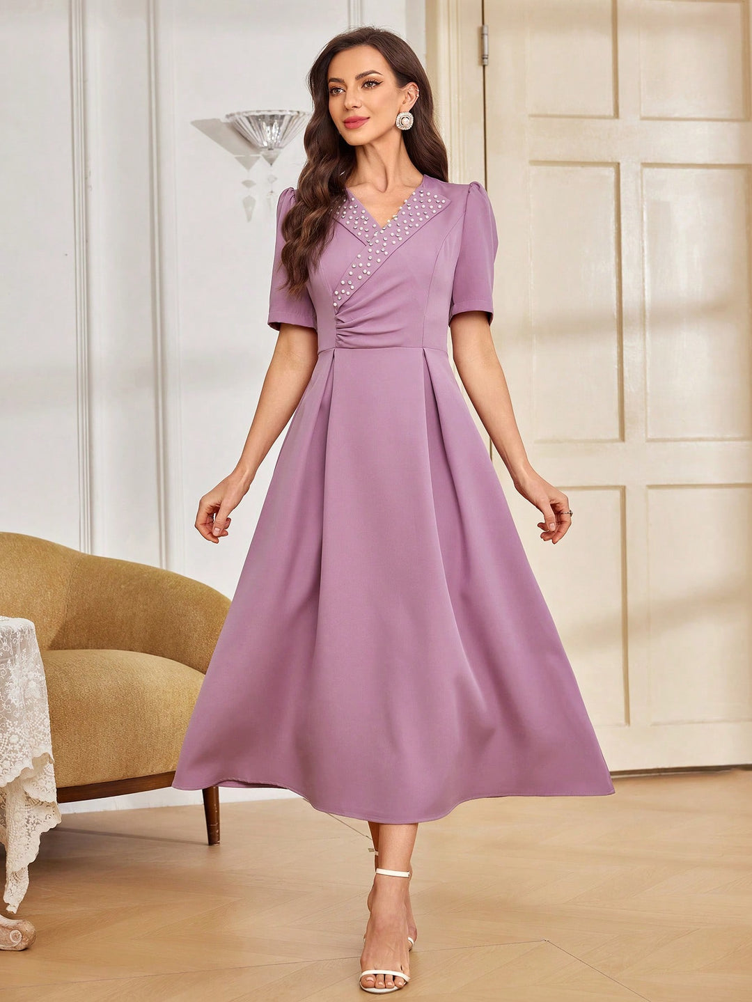 Rochie midi SHEIN, mov