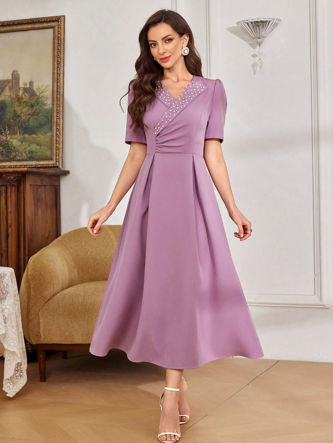 Rochie midi SHEIN, mov
