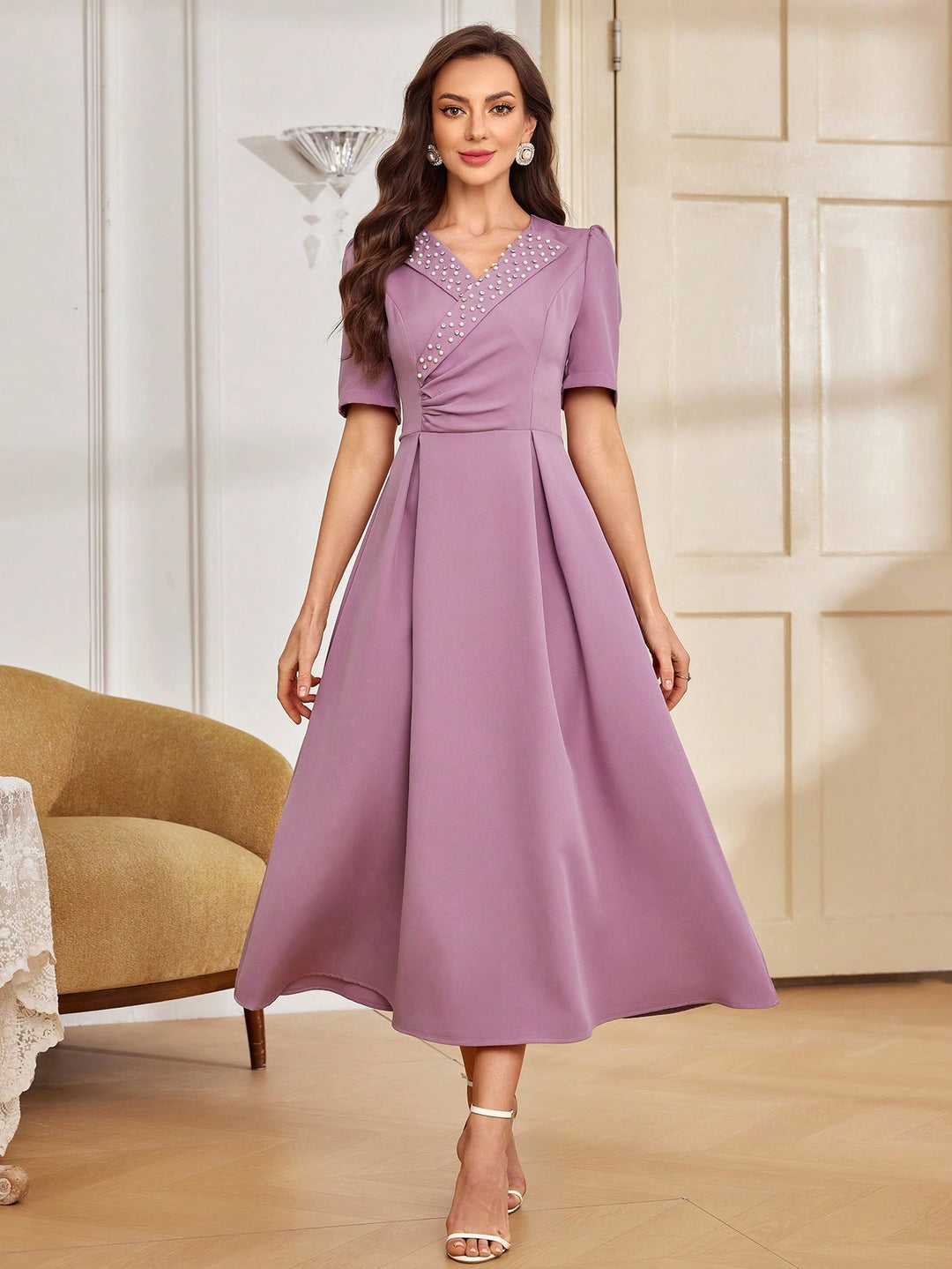 Rochie midi SHEIN, mov