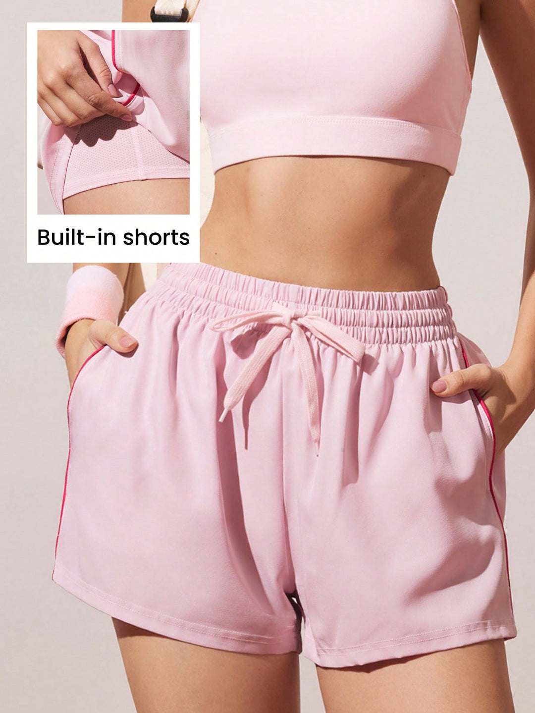 Pantaloni scurți SHEIN, roz