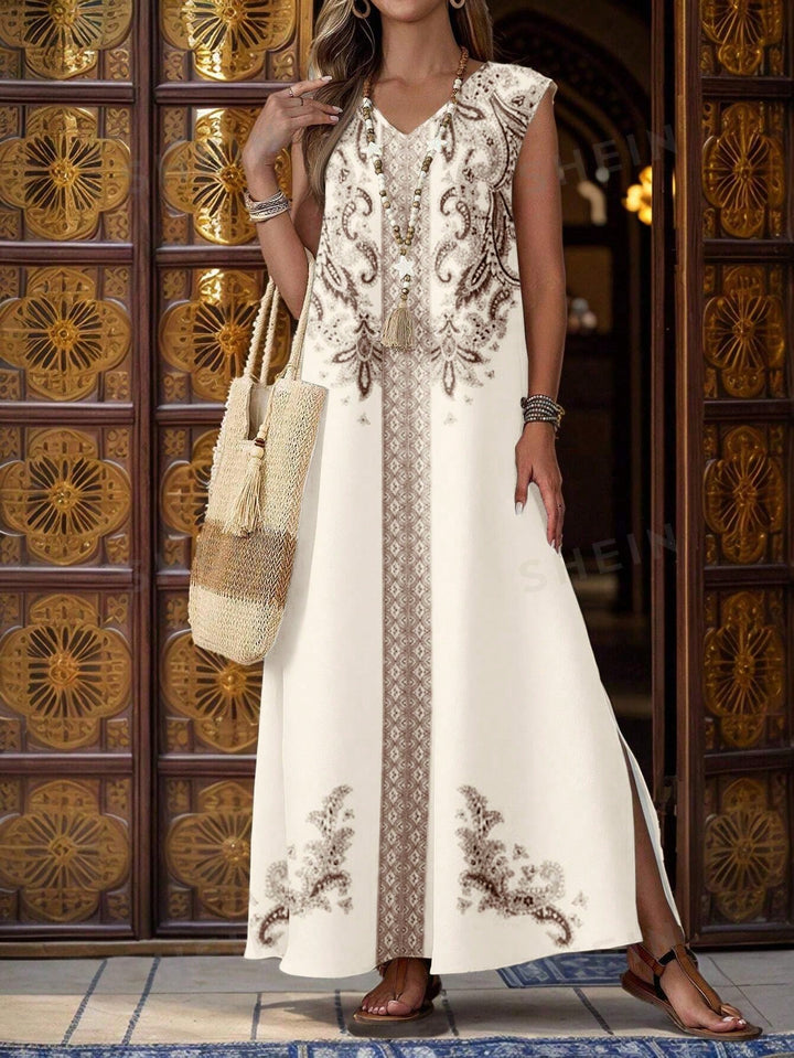 Rochie maxi SHEIN, bej