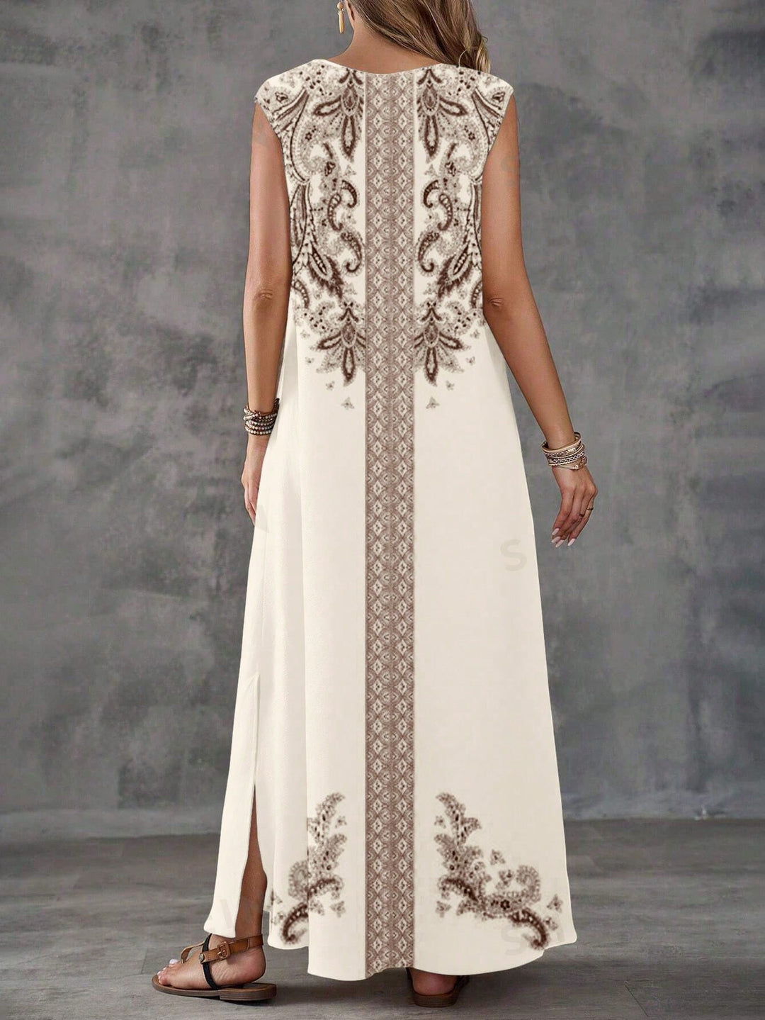 Rochie maxi SHEIN, bej