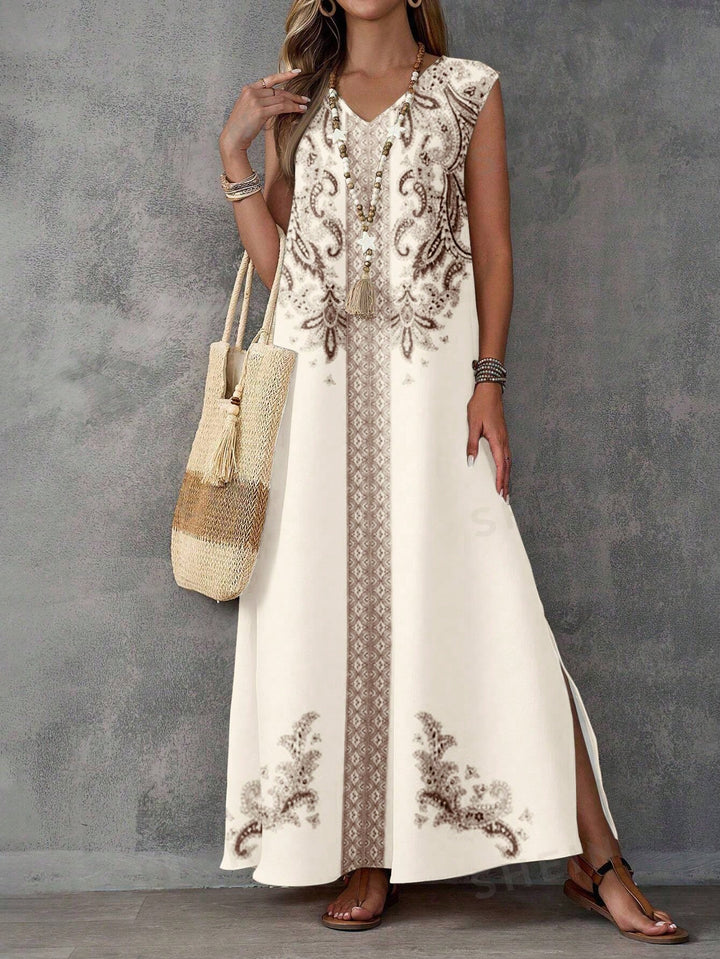 Rochie maxi SHEIN, bej